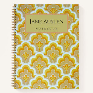 Vintage Tapete der 1960er Jahre Personalisiert Notizblock