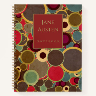 Vintage Tapete der 1970er Jahre Personalisiert Notizblock