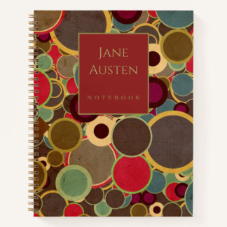 Vintage Tapete der 1970er Jahre Personalisiert Notizblock
