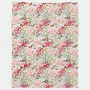 Vintage Tapete mit Blumenmuster - Nahtloses Muster Fleecedecke