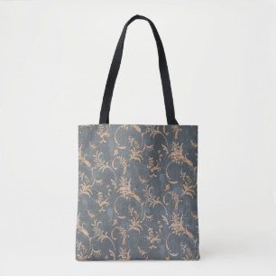 Vintage Tapete mit floralen Retro-Tapeten auf Basi Tasche