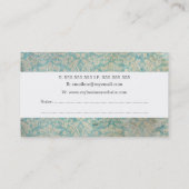 Vintage Tapeten-Autorn-Verfasser-Geschäfts-Karten Visitenkarte (Rückseite)