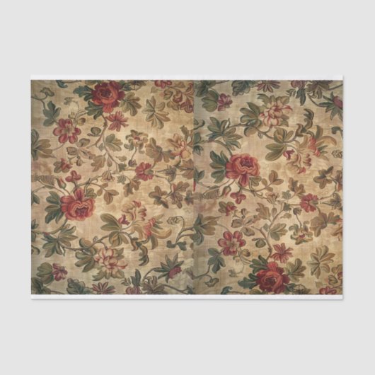 Vintage Tapisserie-Decoupage Collage Ephemera Seidenpapier (Vorderseite)