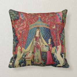 Vintage Tapisserie-Druck-Dame und Unicorn-Kissen Kissen