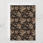 Vintage Tapiszierung am 40. Geburtstag Einladung (Rückseite)