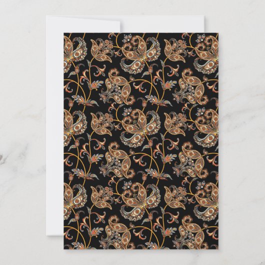 Vintage Tapiszierung am 40. Geburtstag Einladung (Rückseite)