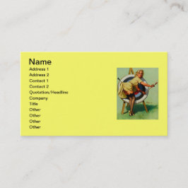 Vintage Target Archery Pinup Girl Visitenkarte