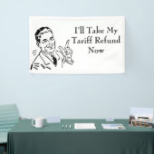 Vintage Tariff Refund Check Banner (Messeveranstaltung)