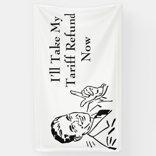 Vintage Tariff Refund Check Banner (Vertikal)