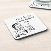 Vintage Tariff Refund Check Getränkeuntersetzer (Linke Seite)