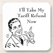 Vintage Tariff Refund Check Getränkeuntersetzer (Vorderseite)