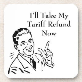 Vintage Tariff Refund Check Getränkeuntersetzer