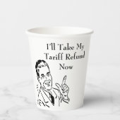 Vintage Tariff Refund Check Pappbecher (Vorderseite)