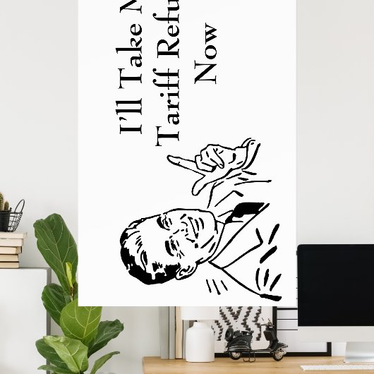 Vintage Tariff Refund Check Poster (Heimbüro)