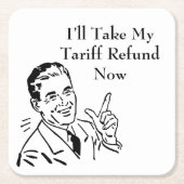 Vintage Tariff Refund Check Rechteckiger Pappuntersetzer (Vorderseite)