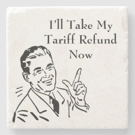 Vintage Tariff Refund Check Steinuntersetzer