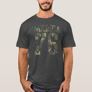 Vintage-Tarnmuster 'Merica Est. 1776 T-Shirt