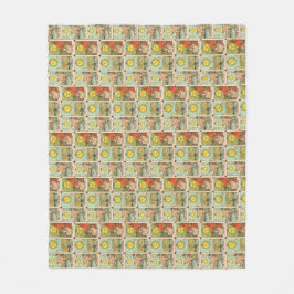 Vintage Tarot Cards Sun Moon Stars Fleecedecke