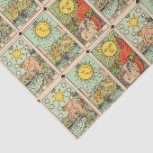 Vintage Tarot Cards Sun Moon Stars Seidenpapier (Ausschnitt)