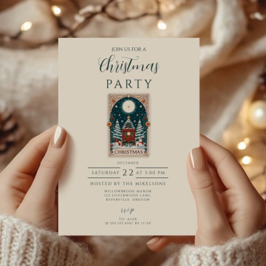 Vintage Tarot Christmas Einladung