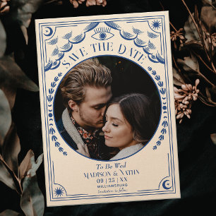 Vintage-Tarot-Gotische-Hochzeitsfoto-Save-the-Date Einladung