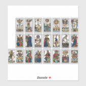 Vintage Tarot-Karten Aufkleber (Blatt)