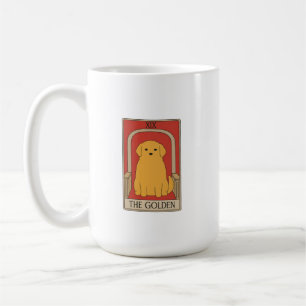 Vintage-Tarotkarte The Golden Retriever Hund Kaffeetasse