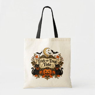 Vintage-Tasche 'Black Cat Trick or Treat' zu Hallo Tragetasche