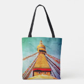 Vintage Tasche mit Augen von Buddha, Stupa, Nepal (Rückseite)