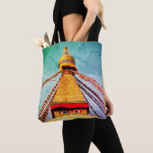 Vintage Tasche mit Augen von Buddha, Stupa, Nepal (Von Nahem)