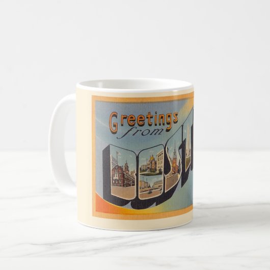Vintage Tasse Boston MA (Vorderseite Links)