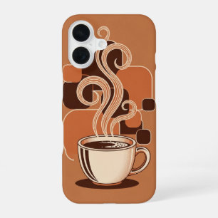Vintage-Tasse heißer Kaffee iPhone 16 Hülle