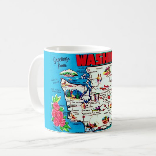 Vintage Tasse in Washington (Vorderseite Links)