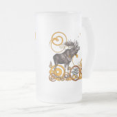 Vintage-Tasse Mattglas Bierglas (VorderseiteRechts)