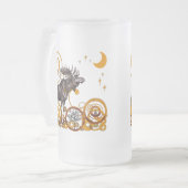 Vintage-Tasse Mattglas Bierglas (Vorderseite Links)