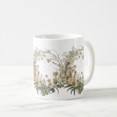 Vintage Tasse mit Blumenkranz - elegant botanisch (VorderseiteRechts)
