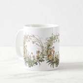 Vintage Tasse mit Blumenkranz - elegant botanisch (Vorderseite Links)