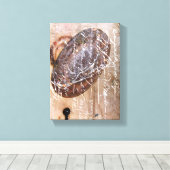 Vintage Tastatur Leinwanddruck (Insitu (Holzboden))