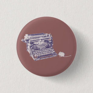 Vintage-Tastatur- und Maus-Tastenstift Button