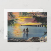 Vintage Tasten der Postkarte Übersee Highway Flori (Vorne/Hinten)