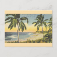 Vintage Tasten für West Travel Postkarte