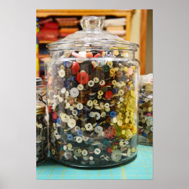 Vintage Tasten in einem Jar Poster