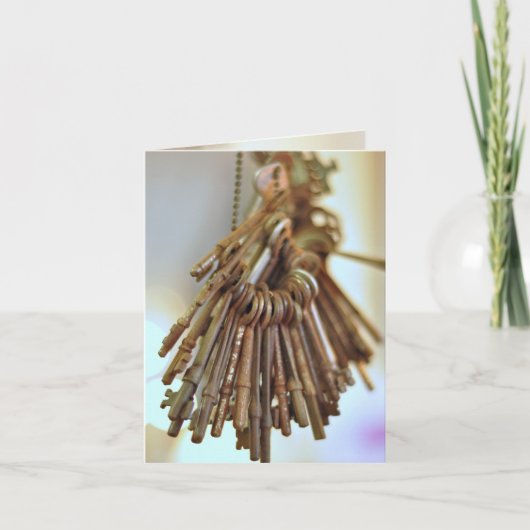 Vintage Tasten Karte (Vorderseite)