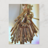 Vintage Tasten Skeletttasten Vintag Postkarte (Vorderseite)