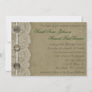 Vintage Tasten und Lace-Invasion Einladung