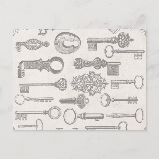 Vintage Tastenkombinationen Ändern der Postkarte (Vorderseite)