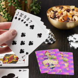 Vintage-Tätowierungsstile kreuzen sich. Gay und ge Spielkarten
