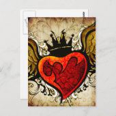 Vintage Tattoo Herz Urban Postkarte (Vorne/Hinten)