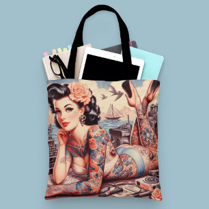 Vintage-Tattoo Old School Mädchen Tasche