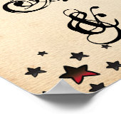 Vintage Tattoo Willkommen bei unserem Hochzeitszei Poster (Ecke)